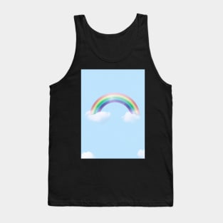 Rainbow an Clouds Tank Top